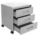 Ver imagem 2 de Gaveteiro Volante 3 Gavetas Cinza - Ultra Móveis