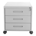 Ver imagem 3 de Gaveteiro Volante 3 Gavetas Cinza - Ultra Móveis