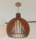 Ver imagem 3 de Pendente Ripado 40cm Mesa Balcão Bancada Área Gourmet