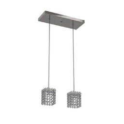Luminária Pendente De Cristal 30x12cm Mesa Balcão Quarto Bancada Passa Prato - 1