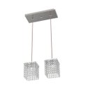 Ver imagem 1 de Luminária Pendente De Cristal L30x12cm Mesa Balcão Quarto Bancada Passa Prato