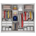 Ver imagem 3 de Guarda Roupa Casal Atlanta 3 Portas 4 Gavetas Neve com Espelho – Novo Horizonte