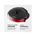 Ver mais imagens de Panela Elétrica Mondial Multifuncional com Grill Redonda Multicook Red 1200w 220v - Pe-28