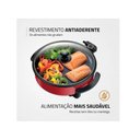 Ver imagem 6 de Panela Elétrica Mondial Multifuncional com Grill Redonda Multicook Red 1200w 220v - Pe-28