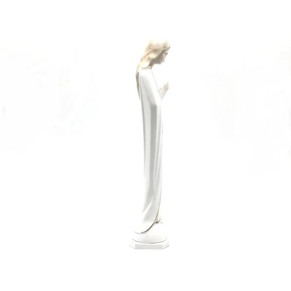 Imagem Escultura Nossa Senhora do Silêncio Branca 25 cm - 3