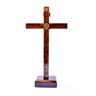 Crucifixo de Madeira para Mesa ou Parede São Bento com Verniz Alto Brilho 33 cm - 2