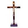 Crucifixo de Madeira para Mesa ou Parede São Bento com Verniz Alto Brilho 33 cm - 1