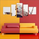 Ver imagem 4 de Quadro Decorativo The Witcher Games Jogos Quartos Salas Interiores Mosaico 5 Peças Com Moldura