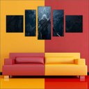 Ver imagem 4 de Quadro Decorativo The Witcher Games Jogos Quartos Salas Interiores Mosaico 5 Peças Com Moldura