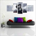 Ver imagem 2 de Quadro Decorativo The Witcher Games Jogos Quartos Salas Interiores Mosaico 5 Peças Com Moldura