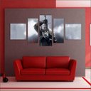 Ver imagem 3 de Quadro Decorativo The Witcher Games Jogos Quartos Salas Interiores Mosaico 5 Peças Com Moldura