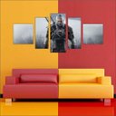 Ver imagem 3 de Quadro Decorativo The Witcher Games Jogos Quartos Salas Interiores Mosaico 5 Peças Com Moldura