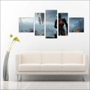 Ver imagem 4 de Quadro Decorativo Mass Effect Games Jogos Quartos Salas Interiores Mosaico 5 Peças Com Moldura