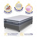 Ver imagem 4 de Conjunto Box Cinza Cairo Cinza Molas Ensacadas Solteiro 88x188x64 - King House