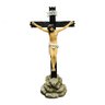CRUCIFIXO COM IMAGEM JESUS CRISTO CRUCIFICADO RESINA 20 CM - 1