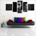 Ver imagem 1 de Quadro Decorativo The Last Of Us Games Jogos Quartos Salas Interiores Mosaico 5 Peças Com Moldura