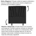 Ver imagem 5 de Cabeceira Solteiro Cama Box Estofada 90 Cm Antonella Suede:preto