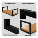 Ver imagem 5 de Suporte Prateleira Simples 30cm 2 Peça Estilo Industrial