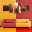 Ver imagem 2 de Quadro Decorativo The Last Of Us Games Jogos Quartos Salas Interiores Mosaico 5 Peças Com Moldura