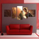 Ver imagem 4 de Quadro Decorativo The Last Of Us Games Jogos Quartos Salas Interiores Mosaico 5 Peças Com Moldura