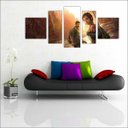 Ver imagem 1 de Quadro Decorativo The Last Of Us Games Jogos Quartos Salas Interiores Mosaico 5 Peças Com Moldura