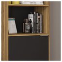 Ver imagem 3 de Armário Alto Escritório 1 Porta Recta Marrom Preto Caemmun