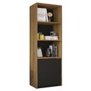 Ver imagem 4 de Armário Alto Escritório 1 Porta Recta Marrom Preto Caemmun