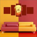 Ver imagem 5 de Quadro Decorativo The Last Of Us Games Jogos Quartos Salas Interiores Mosaico 5 Peças Com Moldura