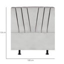 Ver imagem 3 de Cabeceira Solteiro Cama Box Estofada 100 Cm Lile Suede Cinza Claro