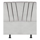 Ver imagem 2 de Cabeceira Solteiro Cama Box Estofada 100 Cm Lile Suede Cinza Claro