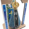 Kit Imagem Nossa Senhora Aparecida Com Perolas + Oratório de Madeira - 2