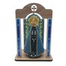 Kit Imagem Nossa Senhora Aparecida Com Perolas + Oratório de Madeira - 1