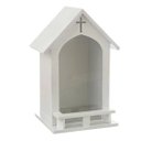 Ver imagem 3 de Kit Imagem da Sagrada Famila + Oratório de Madeira com Vidro Branco