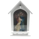 Ver imagem 1 de Kit Imagem da Sagrada Famila + Oratório de Madeira com Vidro Branco