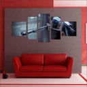 Ver imagem 2 de Quadro Decorativo Destiny Games Jogos Quartos Salas Interiores Mosaico 5 Peças Com Moldura