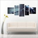 Ver imagem 3 de Quadro Decorativo Destiny Games Jogos Quartos Salas Interiores Mosaico 5 Peças Com Moldura