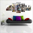 Ver imagem 1 de Quadro Decorativo Overwatch Games Jogos Quartos Salas Interiores Mosaico 5 Peças Com Moldura