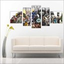 Ver imagem 3 de Quadro Decorativo Overwatch Games Jogos Quartos Salas Interiores Mosaico 5 Peças Com Moldura