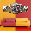 Ver imagem 4 de Quadro Decorativo Overwatch Games Jogos Quartos Salas Interiores Mosaico 5 Peças Com Moldura