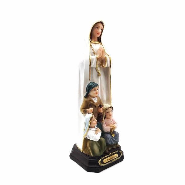 Imagem de Nossa Senhora de Fátima com Pastorinhos Resina 23 cm - 1