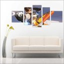 Ver imagem 1 de Quadro Decorativo Overwatch Games Jogos Quartos Salas Interiores Mosaico 5 Peças Com Moldura