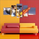 Ver imagem 4 de Quadro Decorativo Overwatch Games Jogos Quartos Salas Interiores Mosaico 5 Peças Com Moldura
