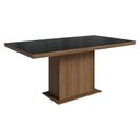 Ver imagem 5 de Conjunto Sala de Jantar Tampo de Vidro 6 Cadeiras Rustic/Preto/Silver Dinan Madesa