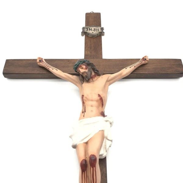 Crucifixo Grande de Parede Cristo em Resina 52 cm - 2