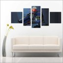Ver imagem 3 de Quadro Decorativo Overwatch Games Jogos Quartos Salas Interiores Mosaico 5 Peças Com Moldura