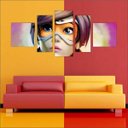 Ver imagem 4 de Quadro Decorativo Overwatch Games Jogos Quartos Salas Interiores Mosaico 5 Peças Com Moldura