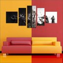 Ver imagem 2 de Quadro Decorativo Rainbow six Games Jogos Quartos Salas Interiores Mosaico 5 Peças Com Moldura