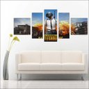 Ver imagem 3 de Quadro Decorativo Battlegrounds Games Jogos Quartos Salas Interiores Mosaico 5 Peças Com Moldura