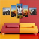 Ver imagem 4 de Quadro Decorativo Battlegrounds Games Jogos Quartos Salas Interiores Mosaico 5 Peças Com Moldura