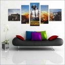 Ver imagem 1 de Quadro Decorativo Battlegrounds Games Jogos Quartos Salas Interiores Mosaico 5 Peças Com Moldura